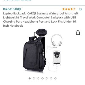Black Travel Small Backpack